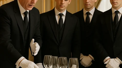 Teacher and students at the British Butler Academy