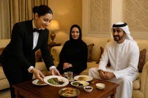 Seasonal butler for Middle eastern couple