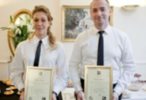 Students receiving housekeeping training certification