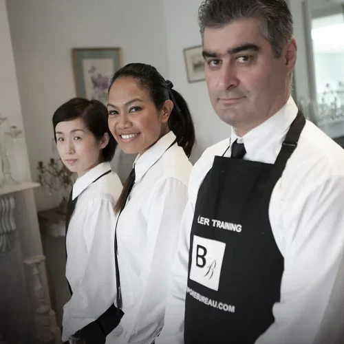 Housekeeper training preparing staff for private household service at Bespoke Bureau
