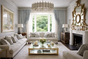 luxury private residence interior maintained by professional housekeeper